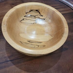 Salted Maple Wood Bowl. 11 Inches Wide. Great Condition.